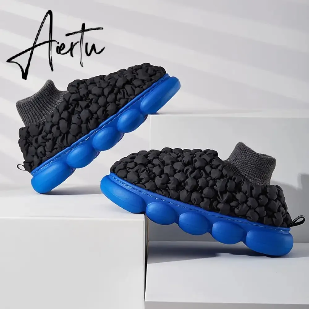 Women's Ankle Boots Winter Cotton Shoes for Female Durable Non-slip Soft Bottom Outside Large Size Chunky Woman Snow Boots
