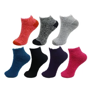 Women's Assorted Soft Warm Microfiber Fuzzy Low Cut Socks