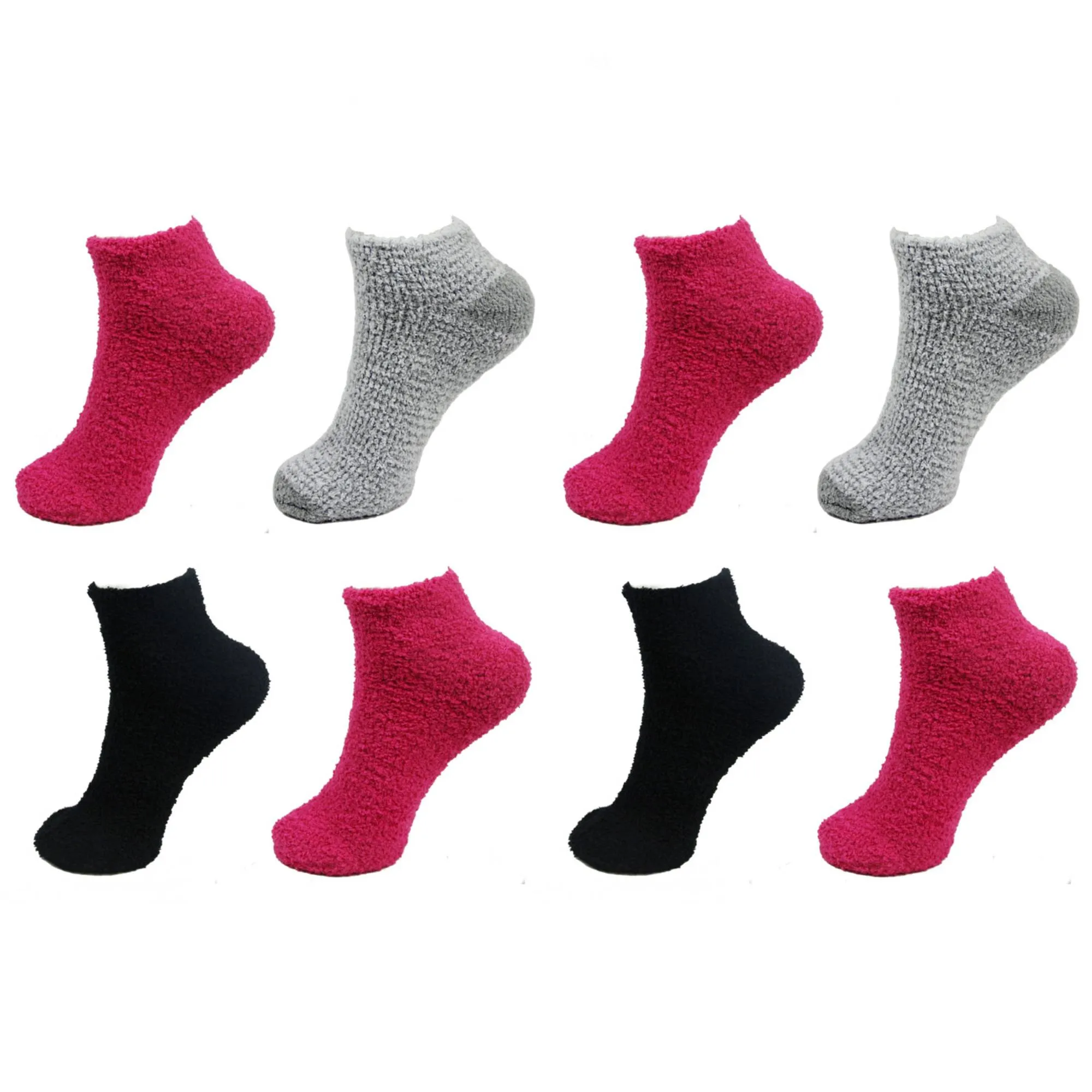 Women's Assorted Soft Warm Microfiber Fuzzy Low Cut Socks
