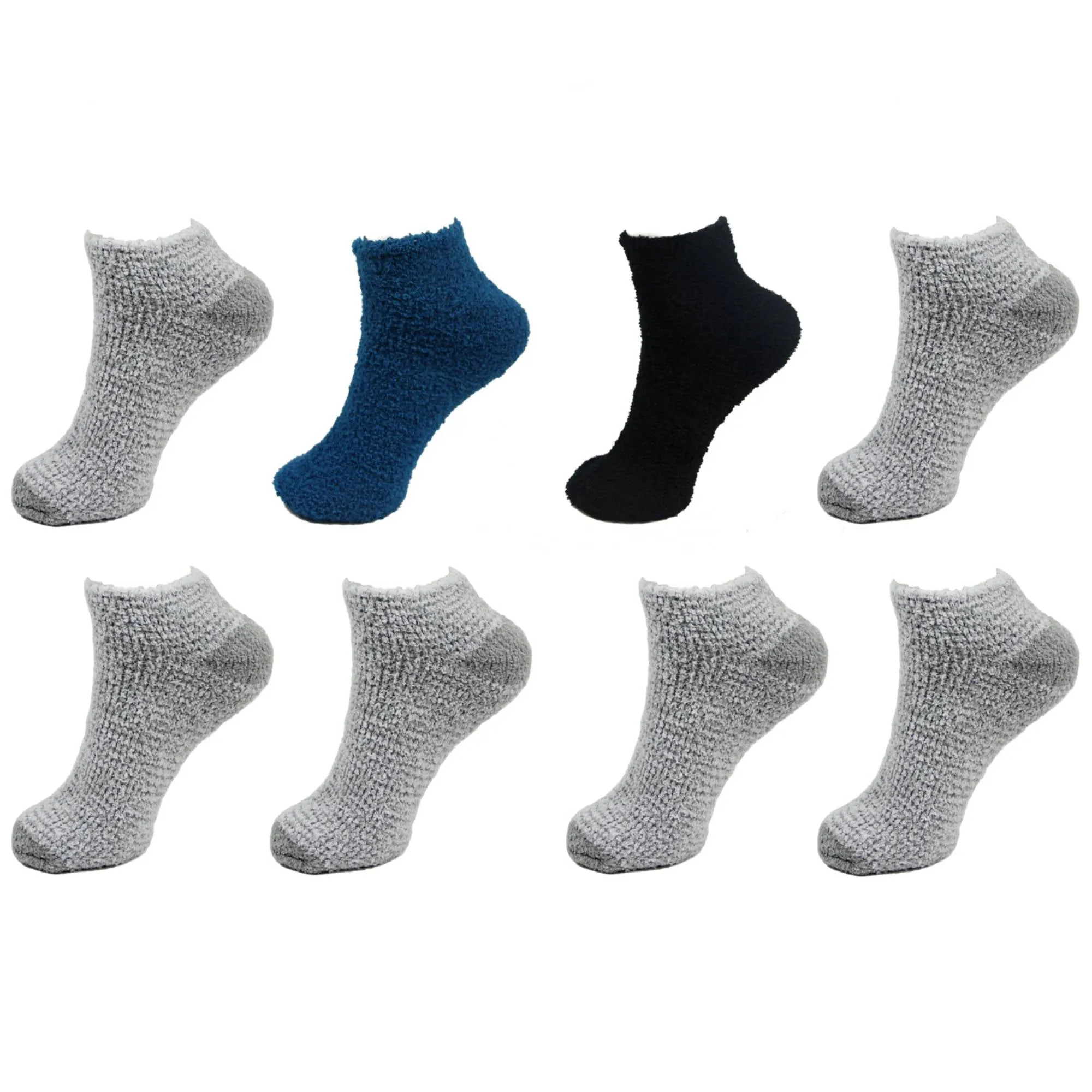 Women's Assorted Soft Warm Microfiber Fuzzy Low Cut Socks
