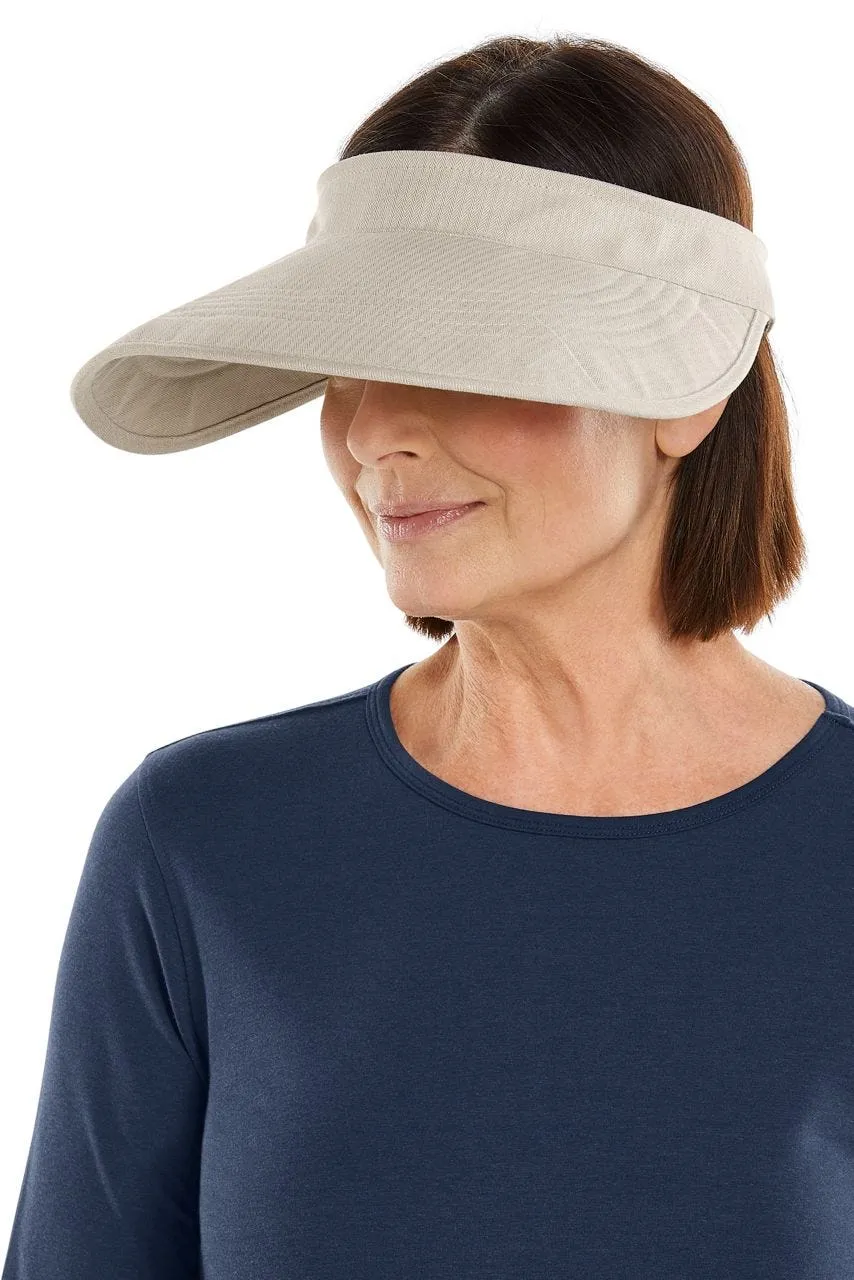 Women's Bel Aire Zip-Off Sun Visor  |  Natural Modern Herringbone