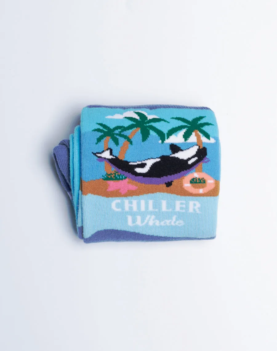 Women's Chiller Whale Funny Crew Socks
