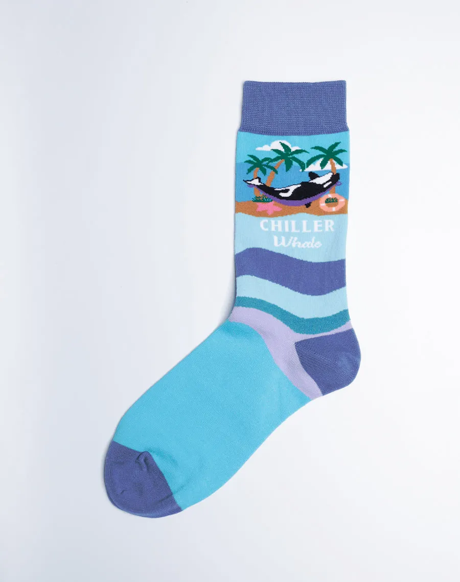 Women's Chiller Whale Funny Crew Socks