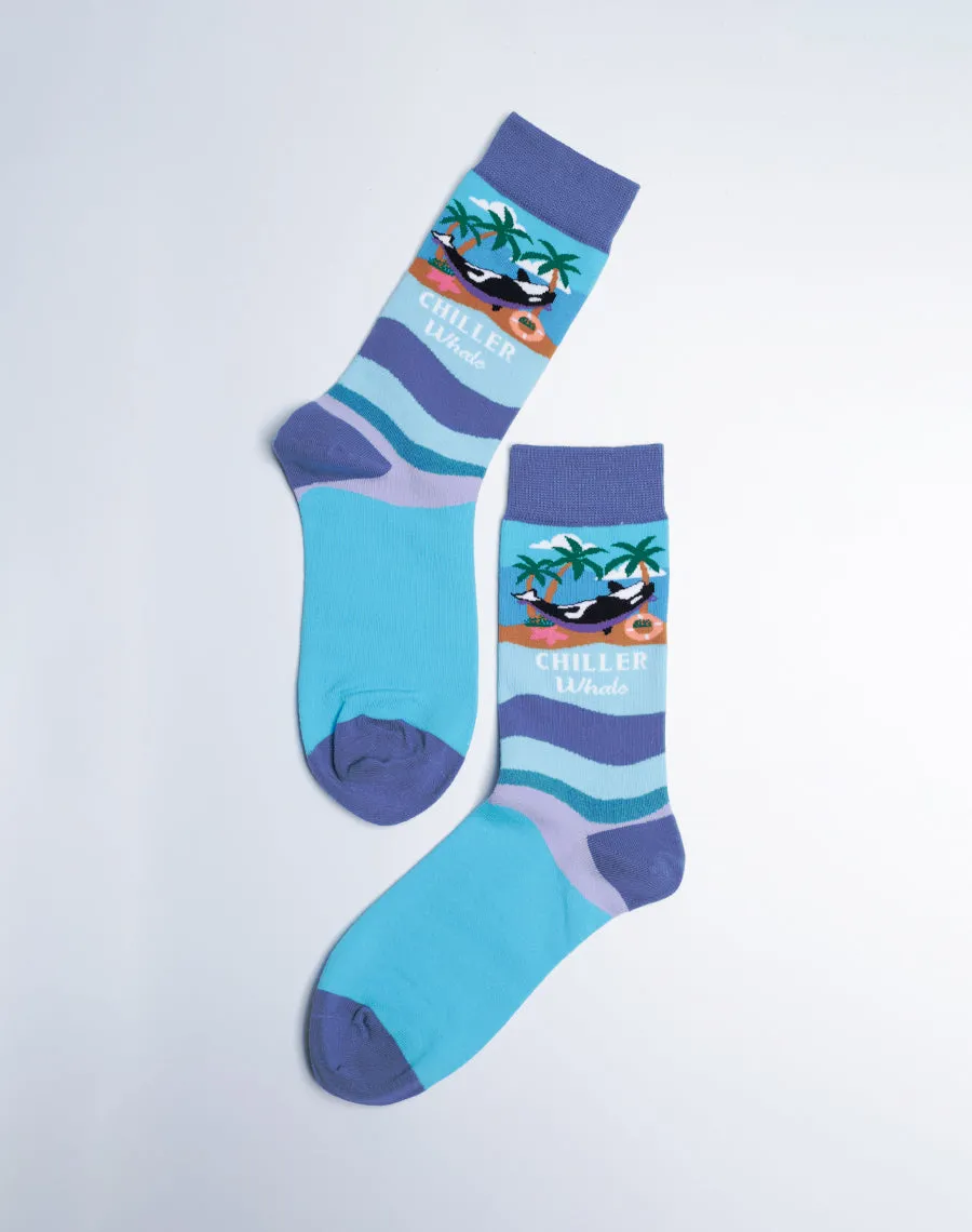 Women's Chiller Whale Funny Crew Socks