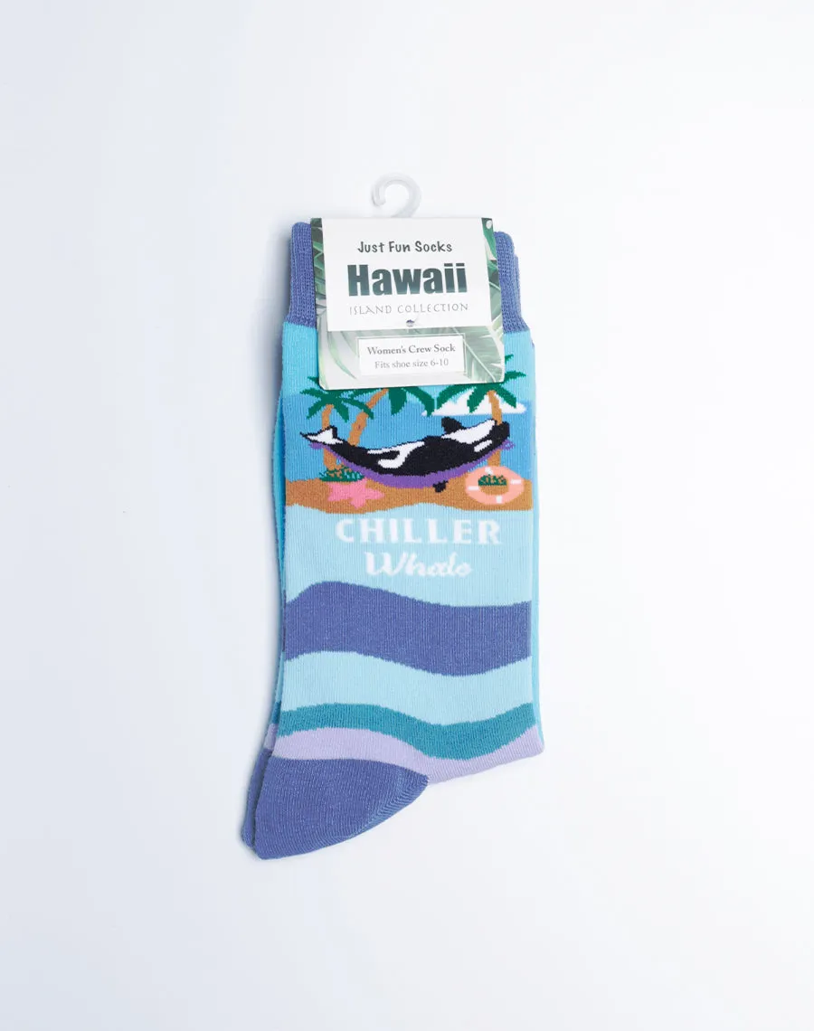 Women's Chiller Whale Funny Crew Socks