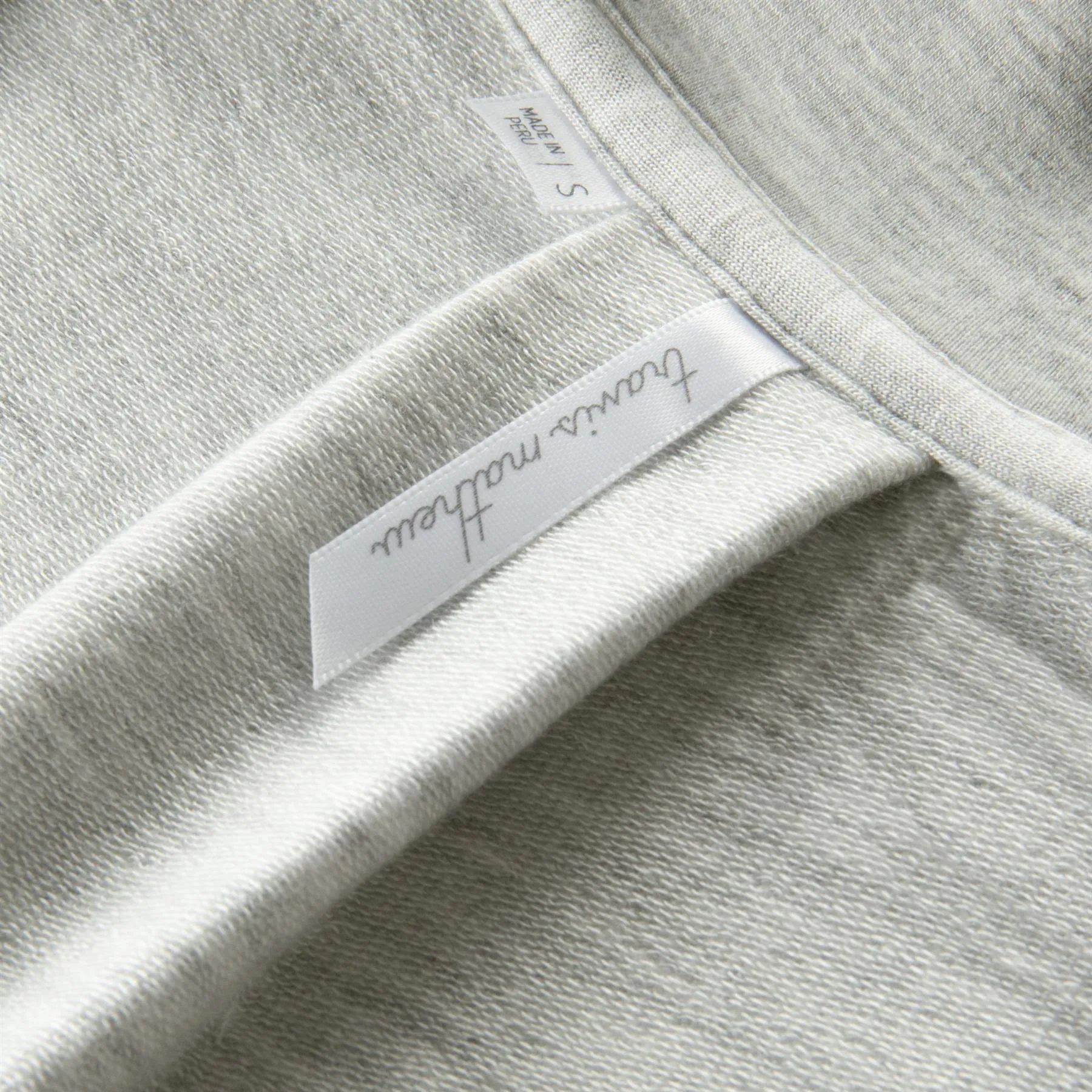 Womens Cloud Terry V-Neck Knit Heather Light Grey - AW24
