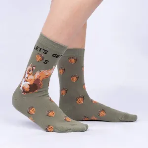 Women's Crew Sock - Let's Get Nuts