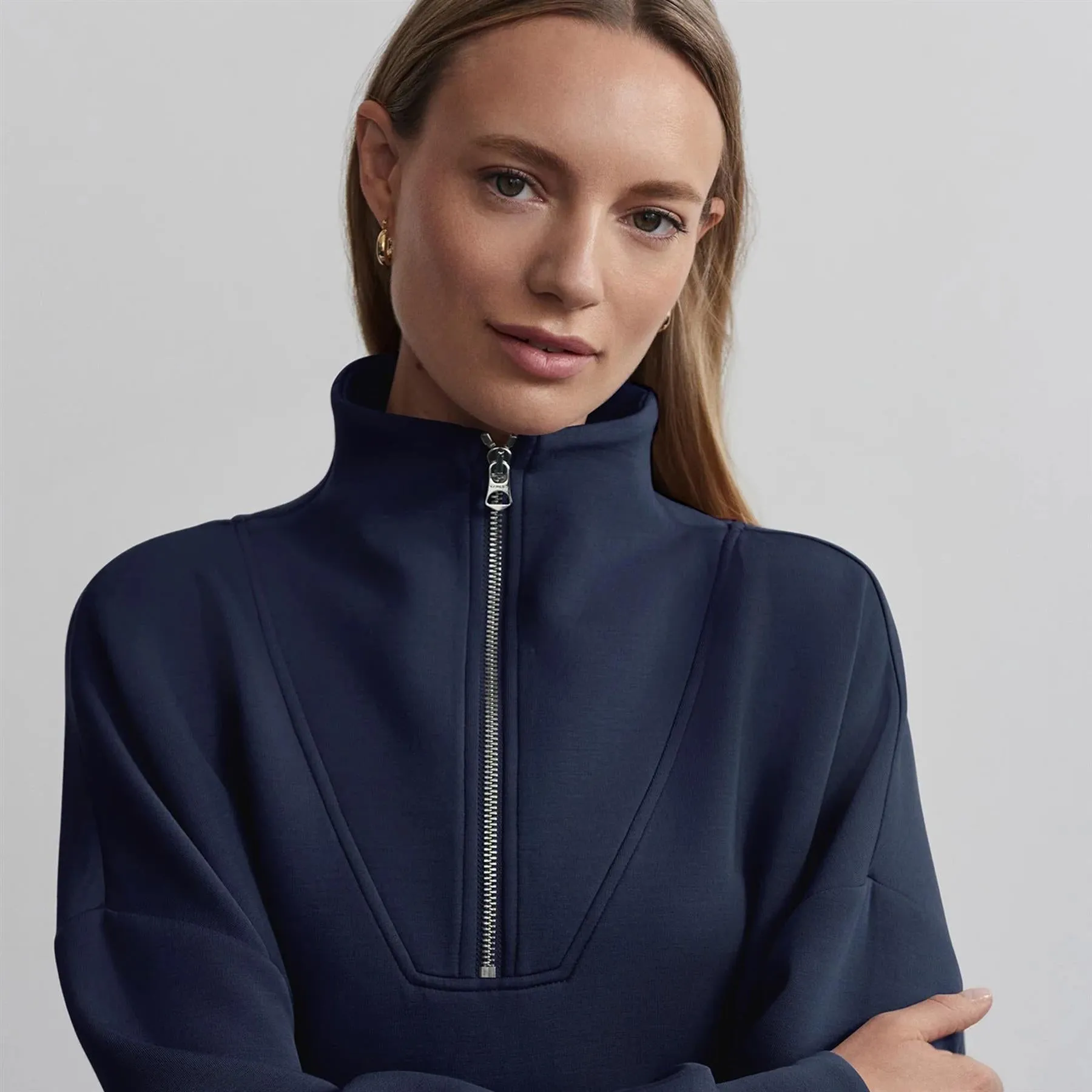 Womens Hawley Half Zip Sweat Blue Nights - 2024