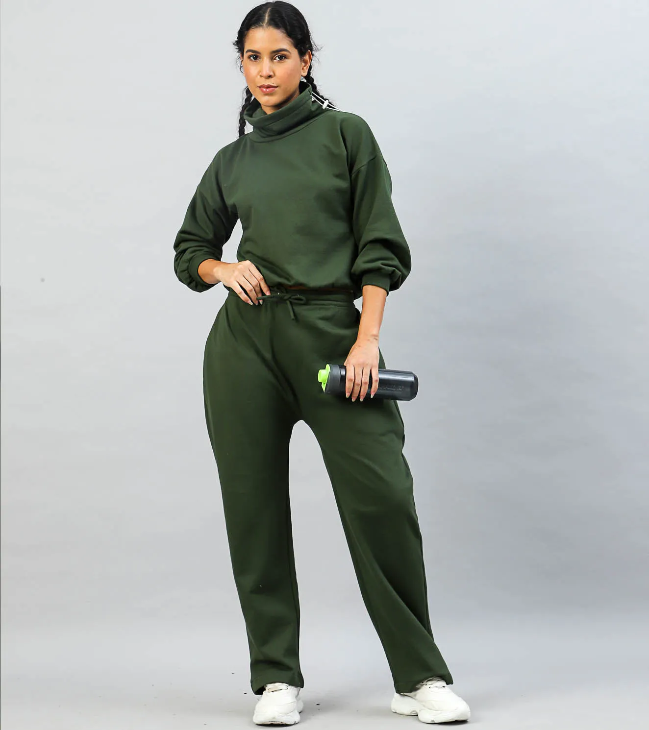 Women's High Neck sweat shirt