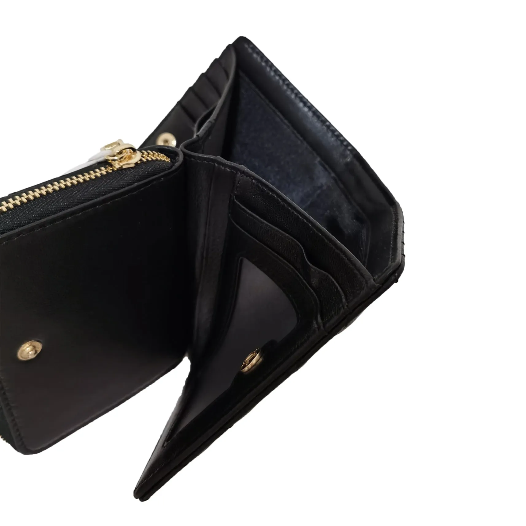 Women's lambskin leather short wallet/purse Chevron V2 design