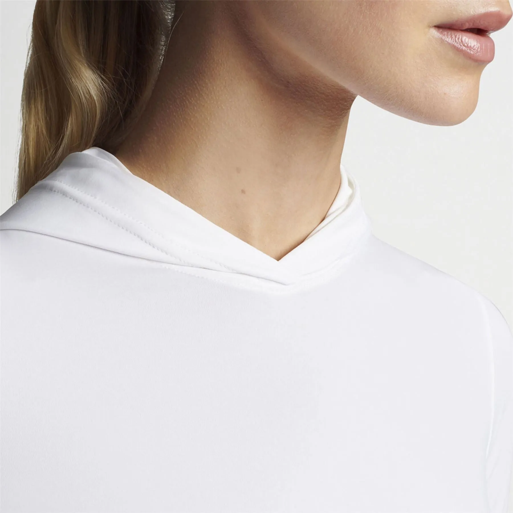Womens Lightweight Hooded Sun Shirt White - AW23