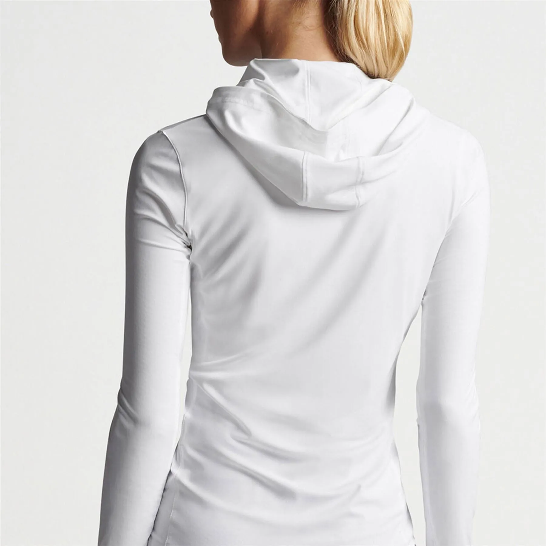Womens Lightweight Hooded Sun Shirt White - AW23