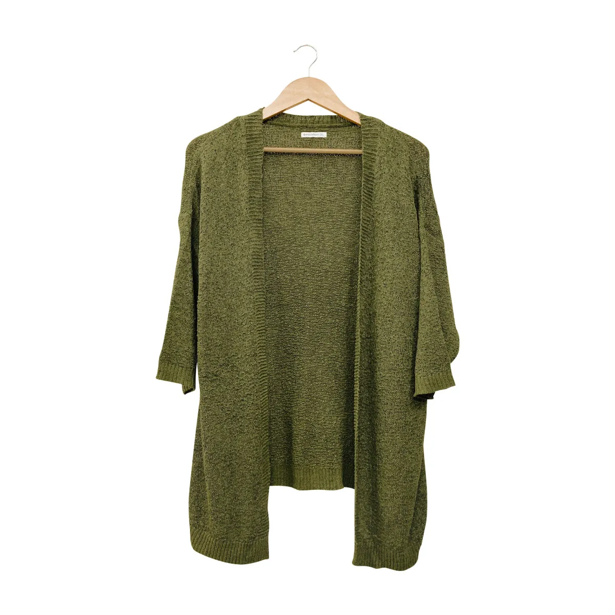 Women's Open Front 3/4 Sleeve Cardigan Sweater
