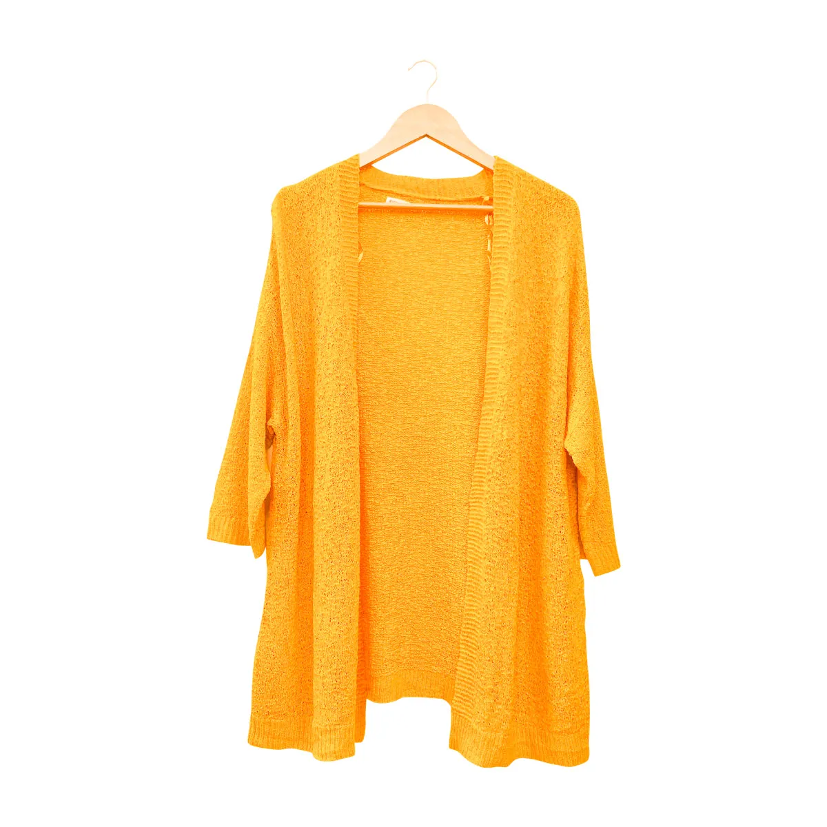 Women's Open Front 3/4 Sleeve Cardigan Sweater