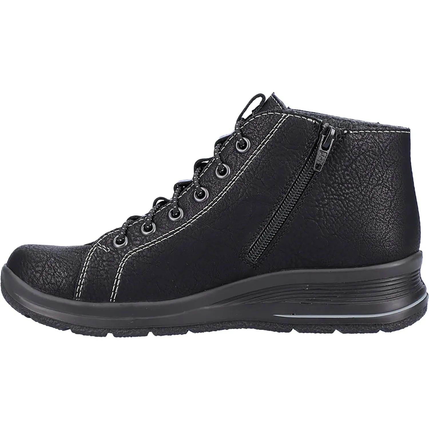 Women's Rieker L7751-00 Eike 51 Schwarz/Black Faux Leather