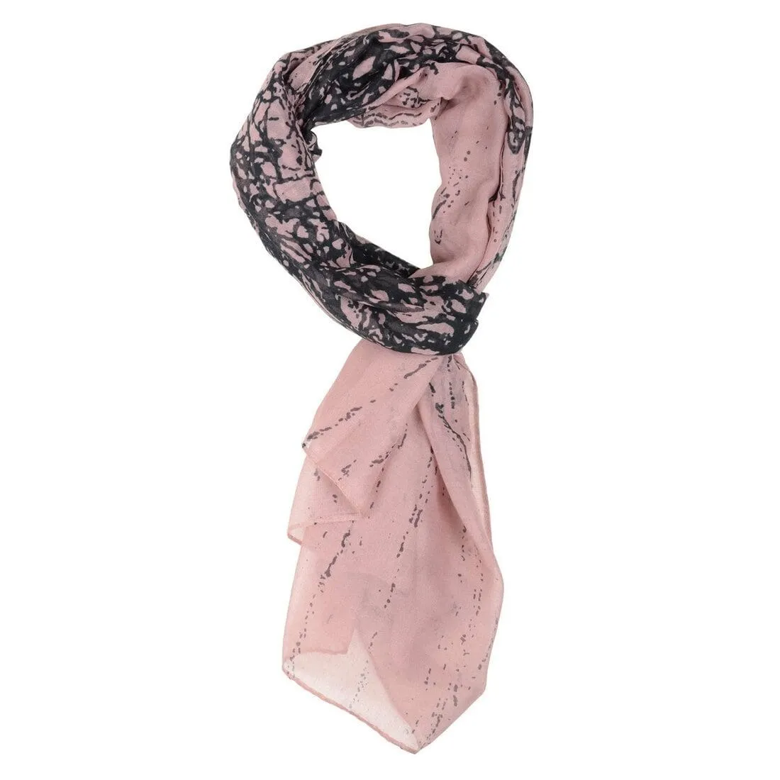 Womens Riviera Print Pink Lightweight Sheer  Scarf