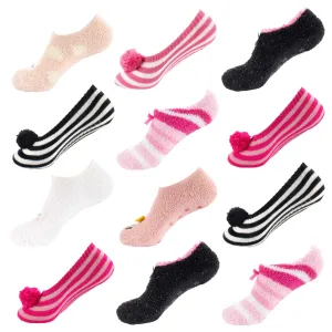 Women's Super Soft Warm Cozy Fuzzy Socks Assortments - 12 Pair Value Packs