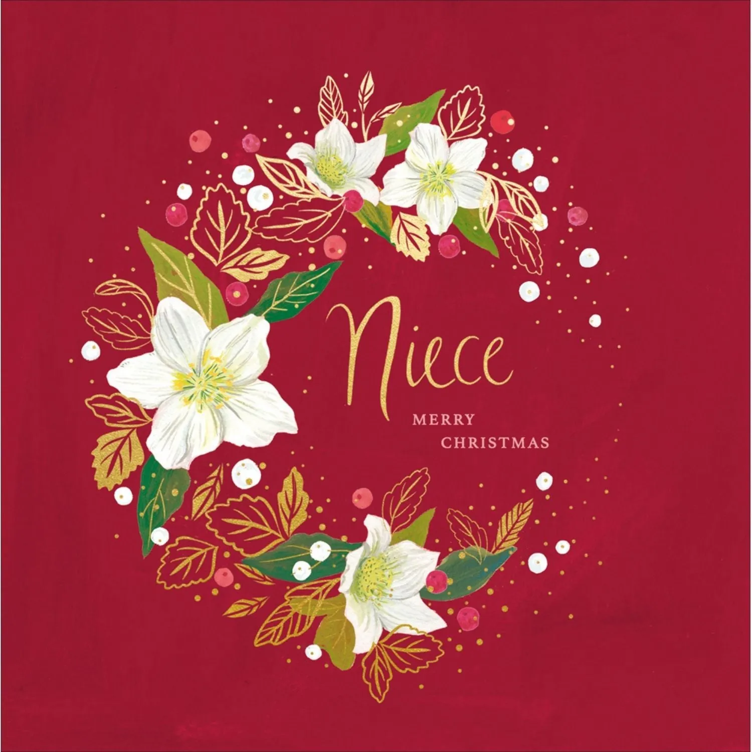 Woodmanstern Foliage Niece Christmas Card - 610806