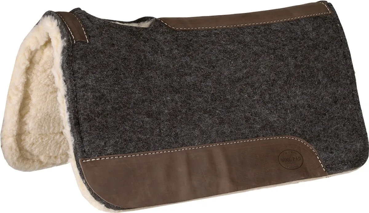 Wool Contoured Saddle Pad with Fleece Bottom, 32" x 31"