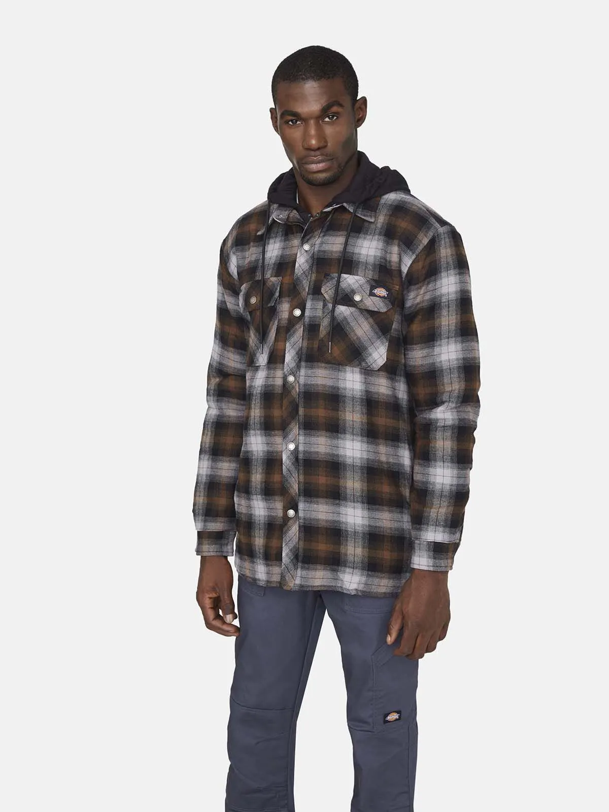 Work&#x20;Shirt&#x20;Flannel&#x20;with&#x20;Hood&#x20;Fleece&#x20;-&#x20;Dickies