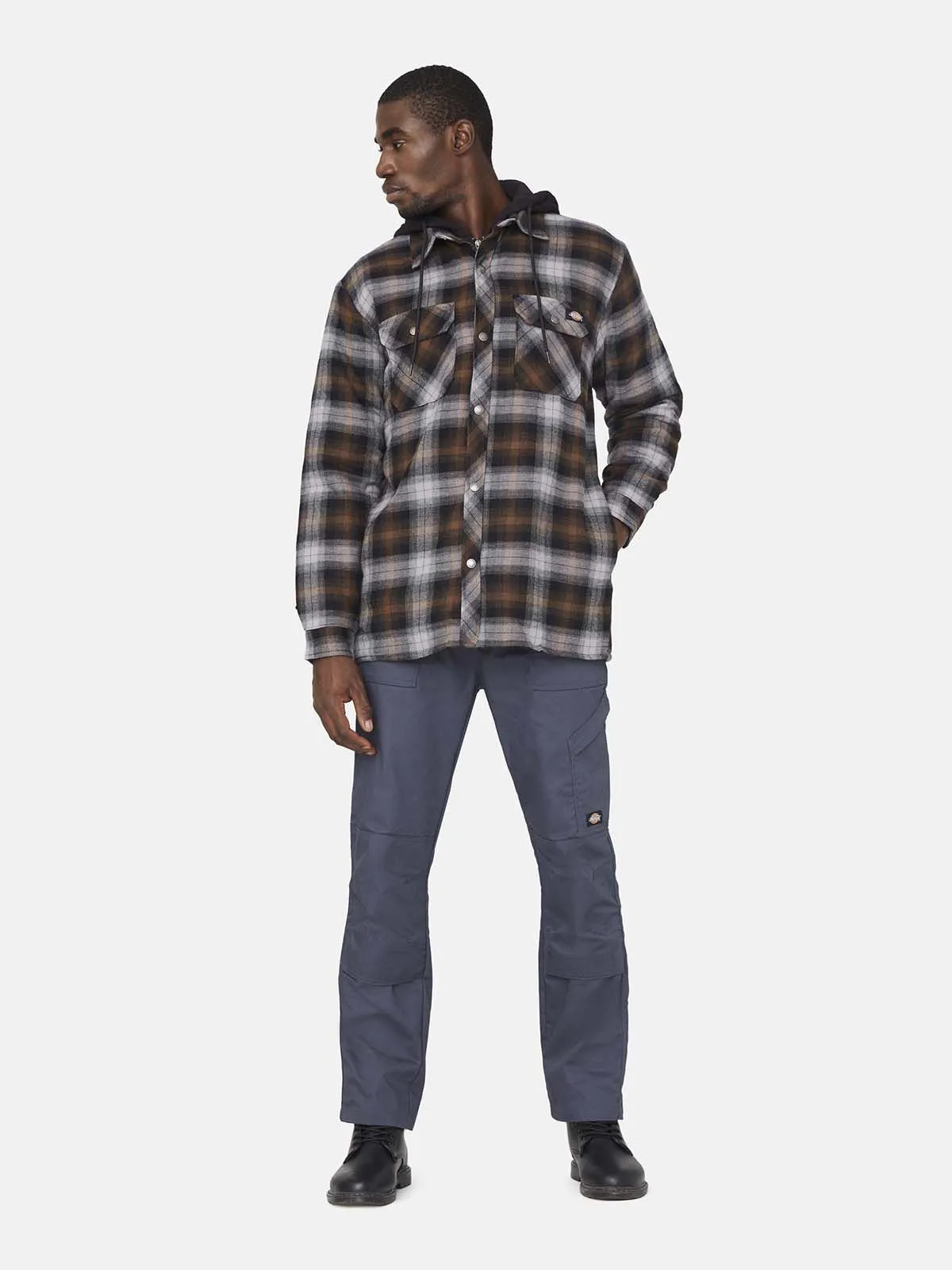 Work&#x20;Shirt&#x20;Flannel&#x20;with&#x20;Hood&#x20;Fleece&#x20;-&#x20;Dickies