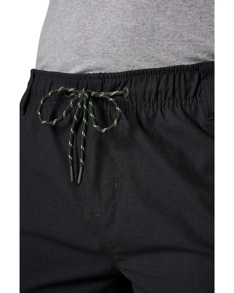 WS-7 Elastic Waist Stretch Utility Short - Black