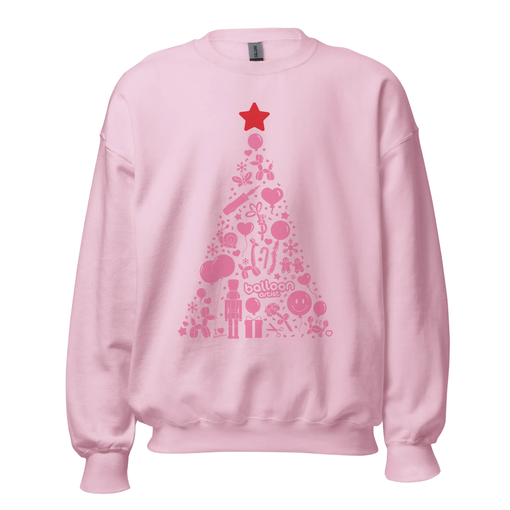 Xmas Tree Sweater (Light Pink)