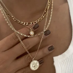 XN003 - Thick chain multi-layer Necklace