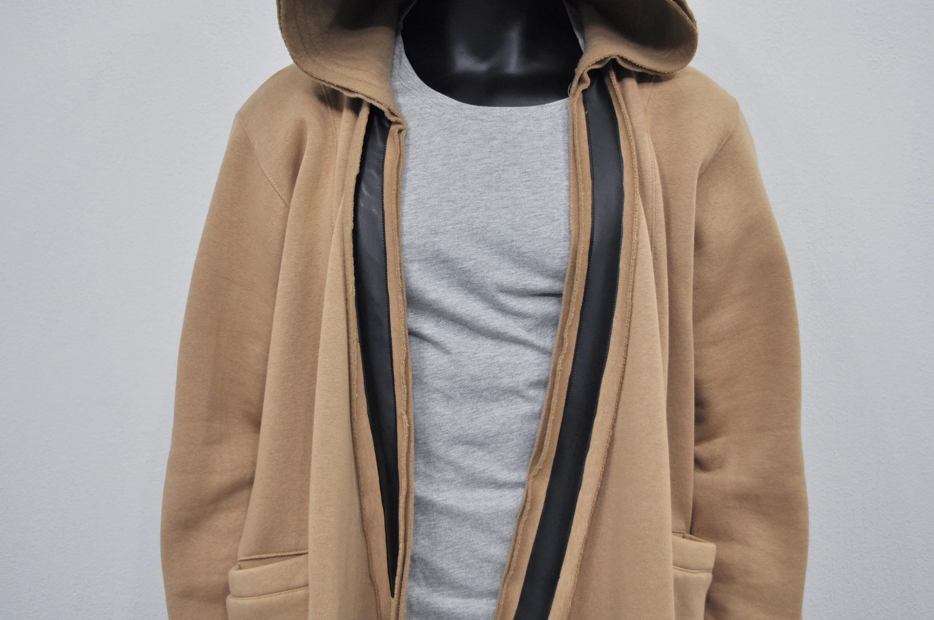 XS-8XL Oversized Hood, Soft Cozy Loose Cardigan,Overlong,Timeless Gothic Fashion,Streetwear Cloak Cape Coat,Leather Trim Kimono- BB0142