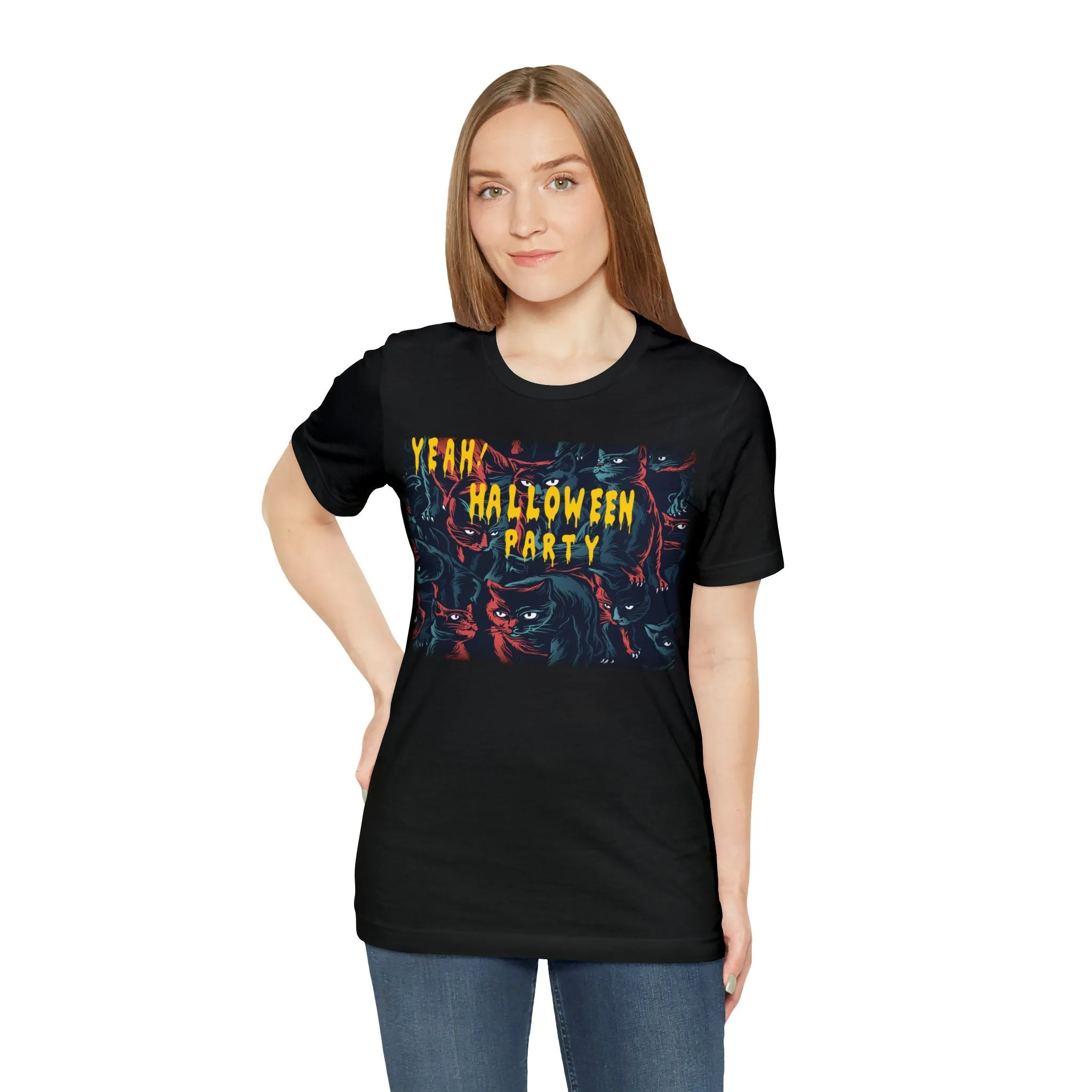 Yeah Halloween Party Black T-shirt | Halloween shirt | Funny Graphics Apparel | Gift for Husband