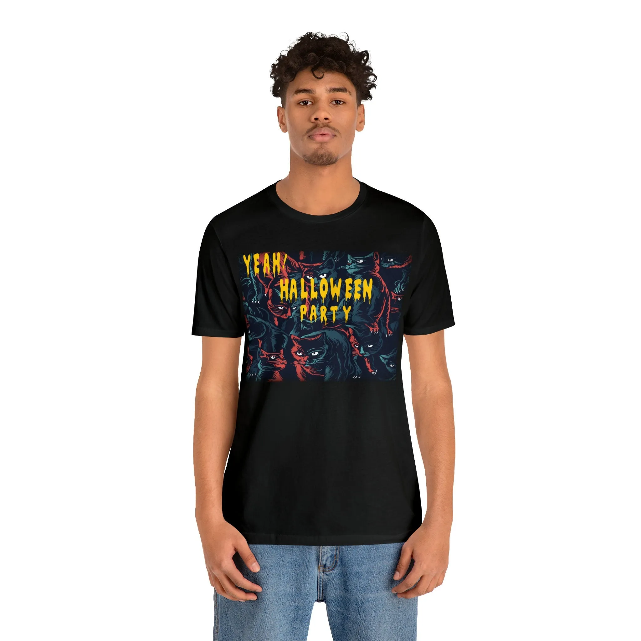 Yeah Halloween Party Black T-shirt | Halloween shirt | Funny Graphics Apparel | Gift for Husband