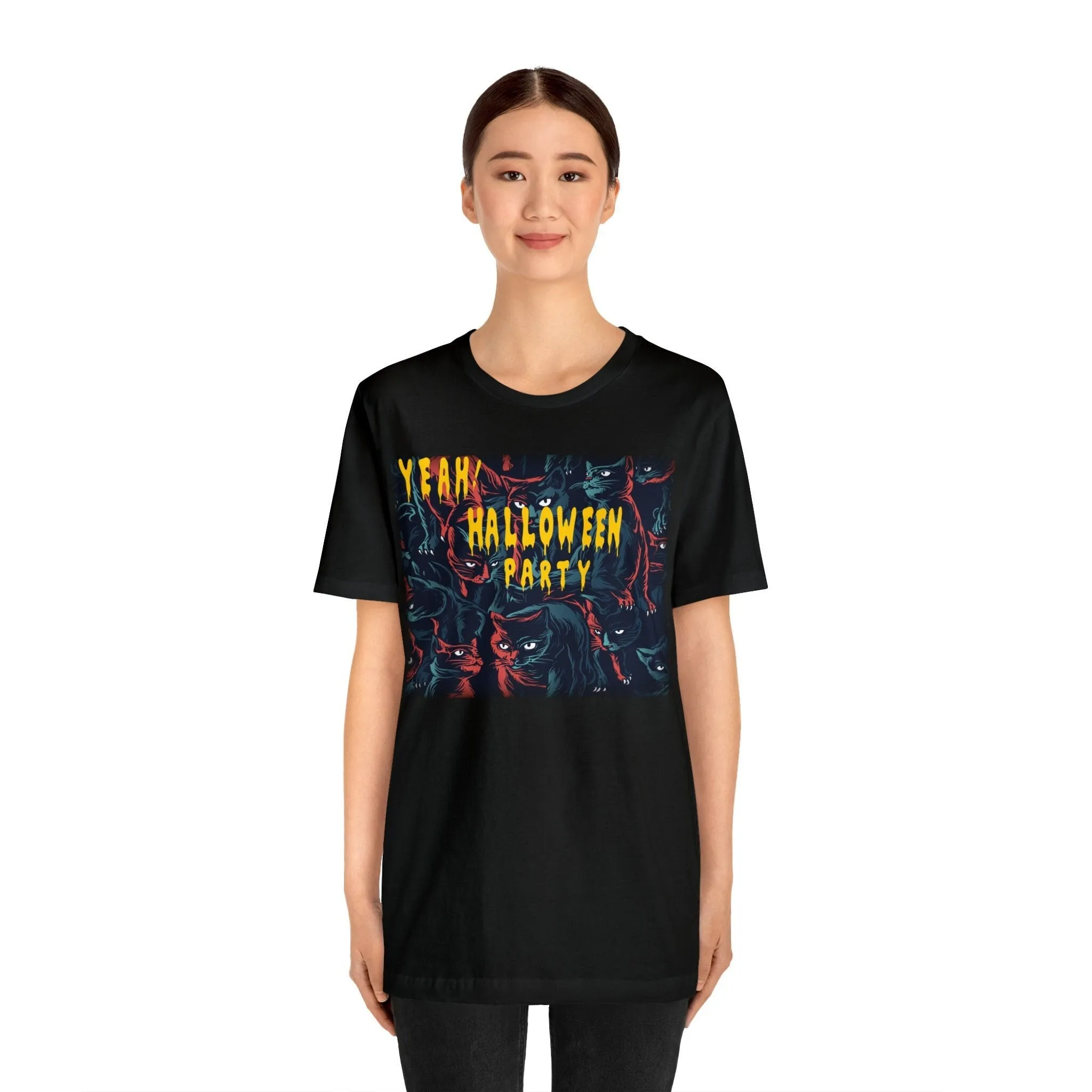Yeah Halloween Party Black T-shirt | Halloween shirt | Funny Graphics Apparel | Gift for Husband