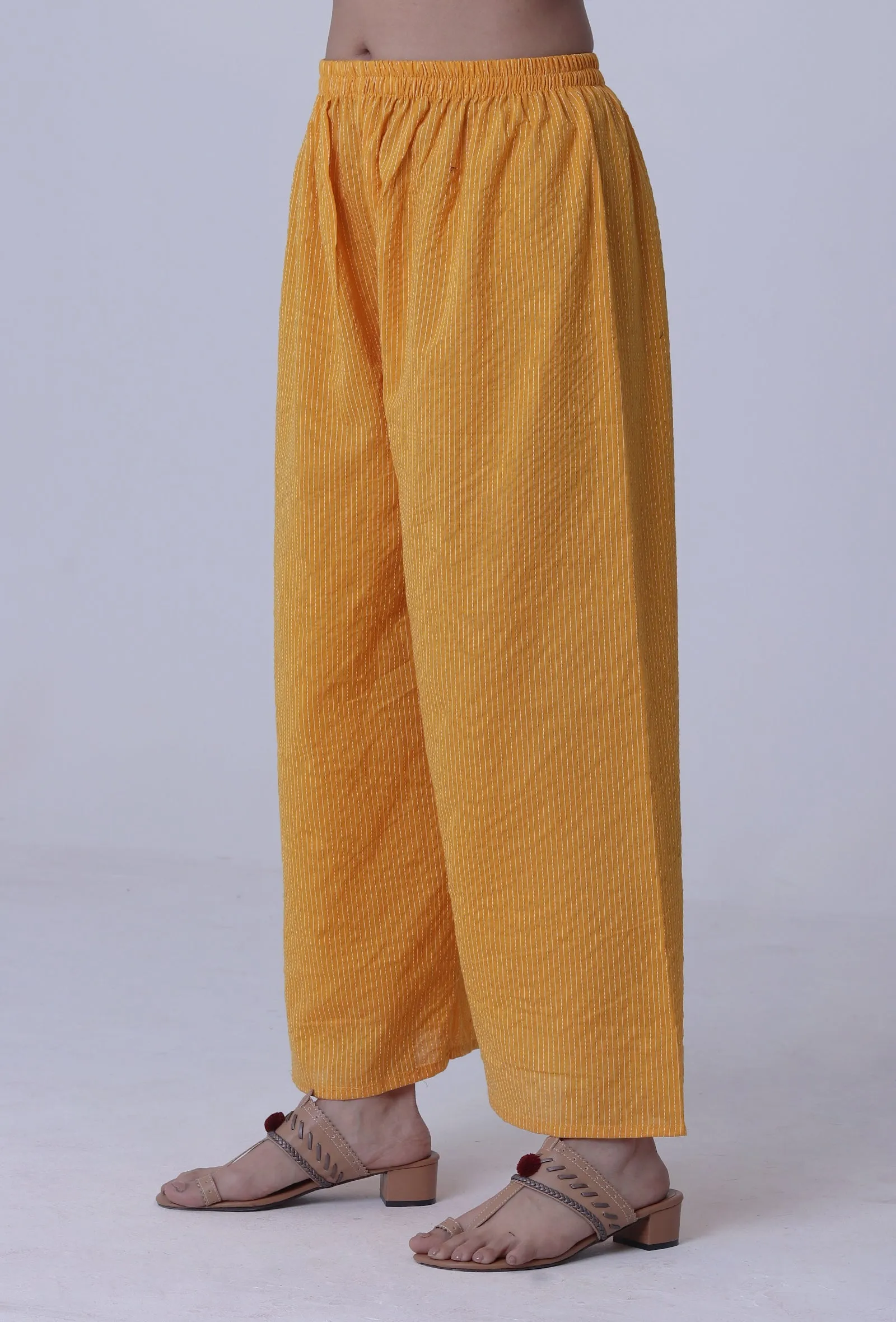 Yellow Cotton Palazzo