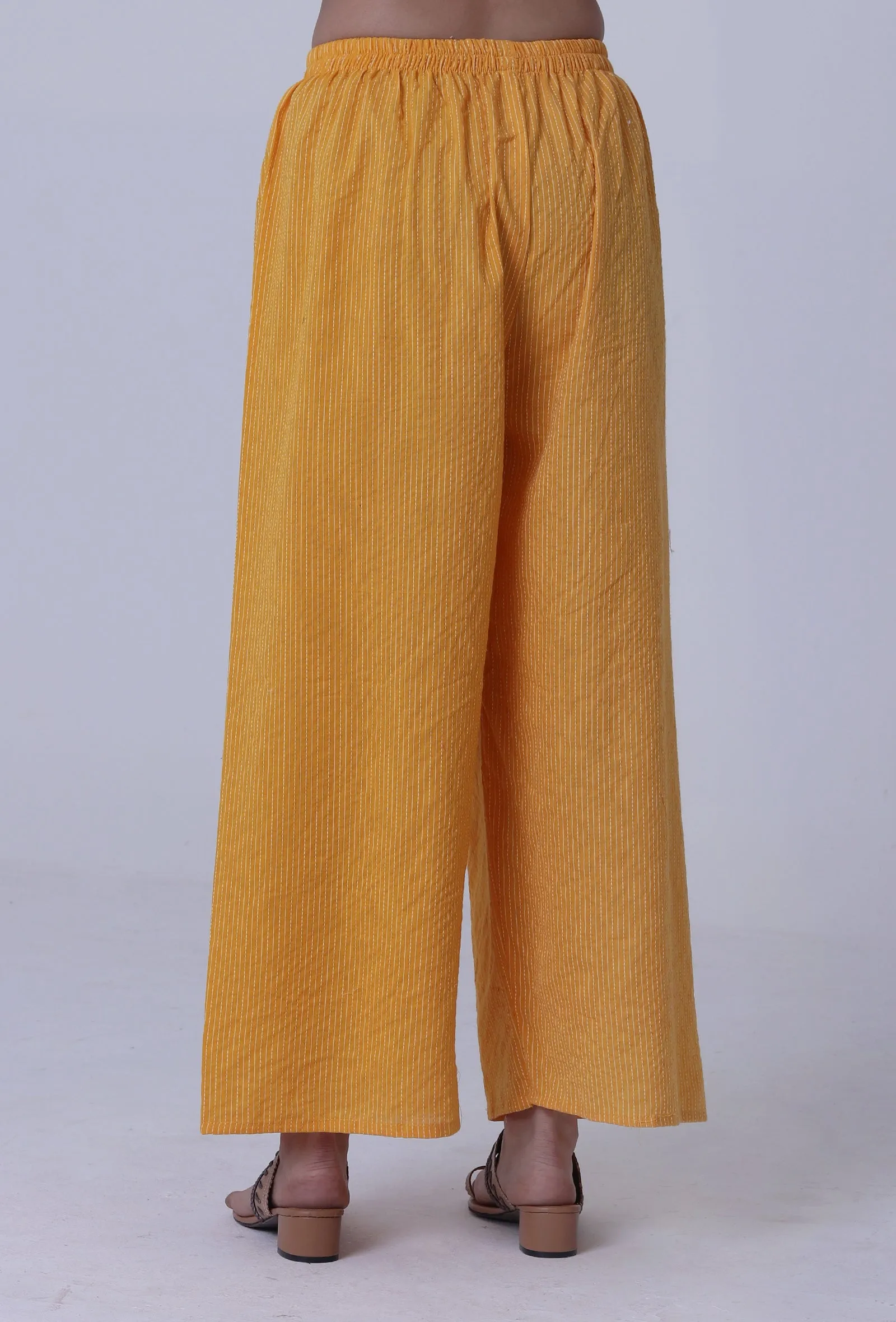 Yellow Cotton Palazzo