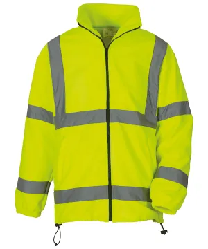 Yellow - Hi-vis heavyweight fleece jacket (HVK08)