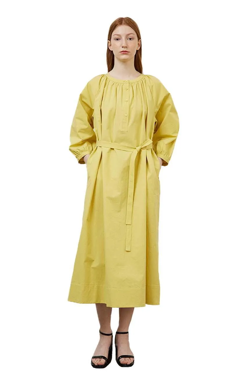 Yellow Relaxed Cotton Dress