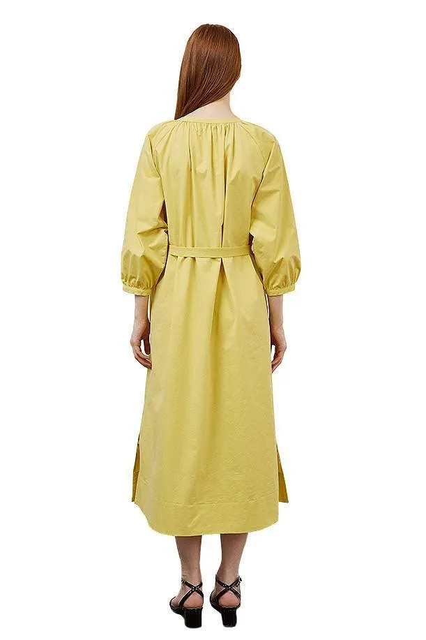 Yellow Relaxed Cotton Dress