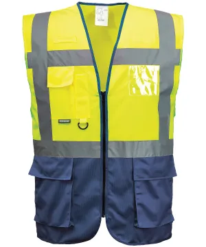 Yellow/Navy - Hi-vis executive vest (S476)