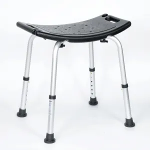 Yippee Adjustable Curved Shower Stool Seat - Black