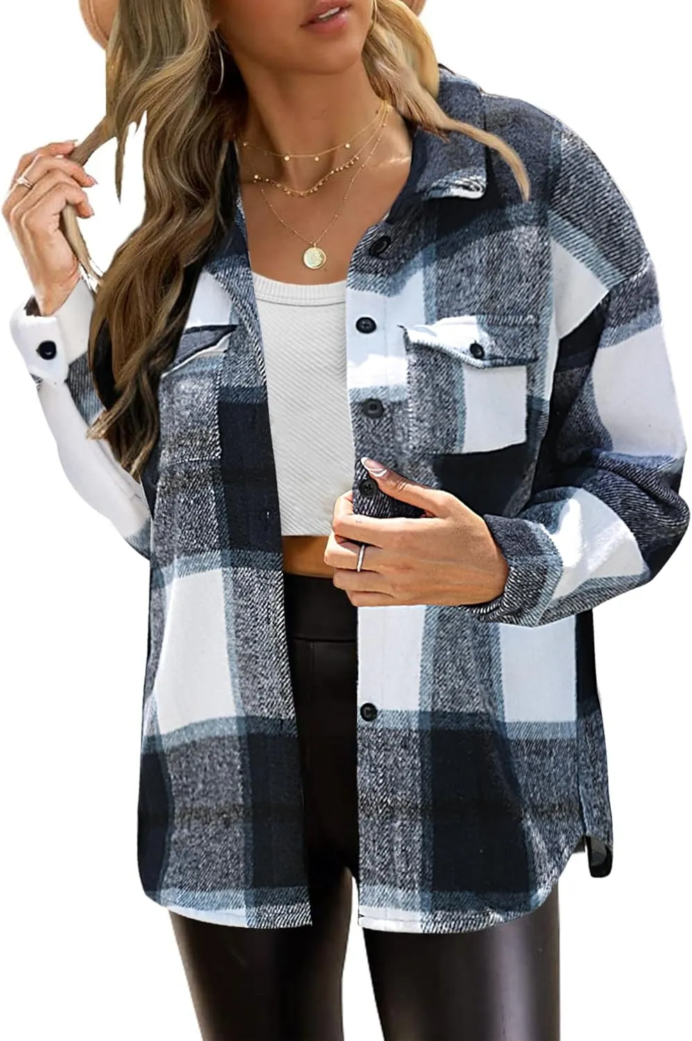 Zeagoo Women's Checked Shirt-Jacket (DE Only)