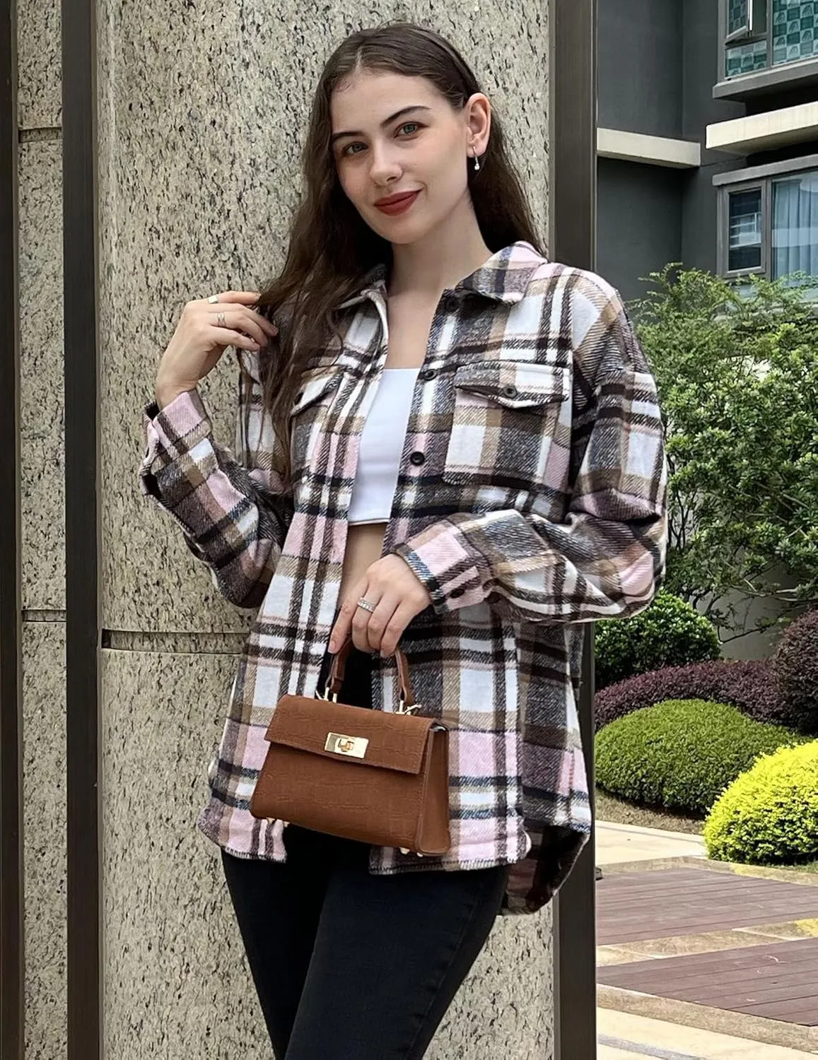Zeagoo Women's Checked Shirt-Jacket (DE Only)