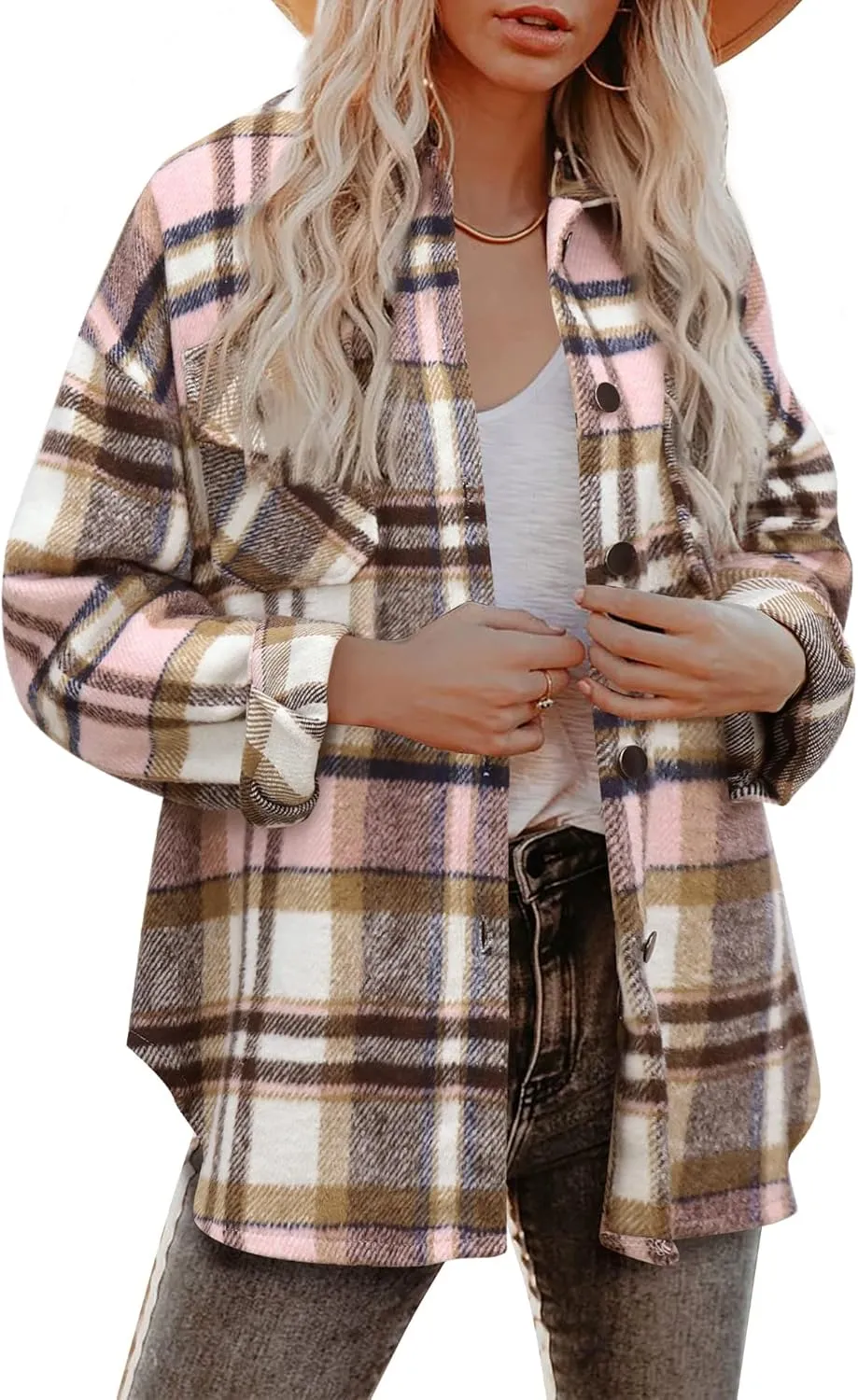 Zeagoo Women's Checked Shirt-Jacket (DE Only)