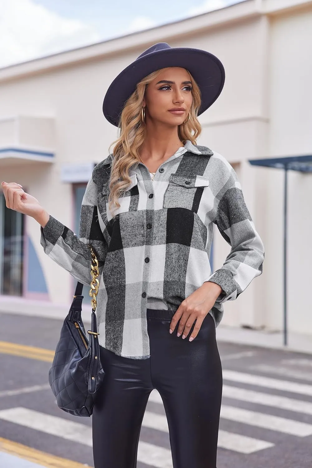 Zeagoo Women's Checked Shirt-Jacket (DE Only)