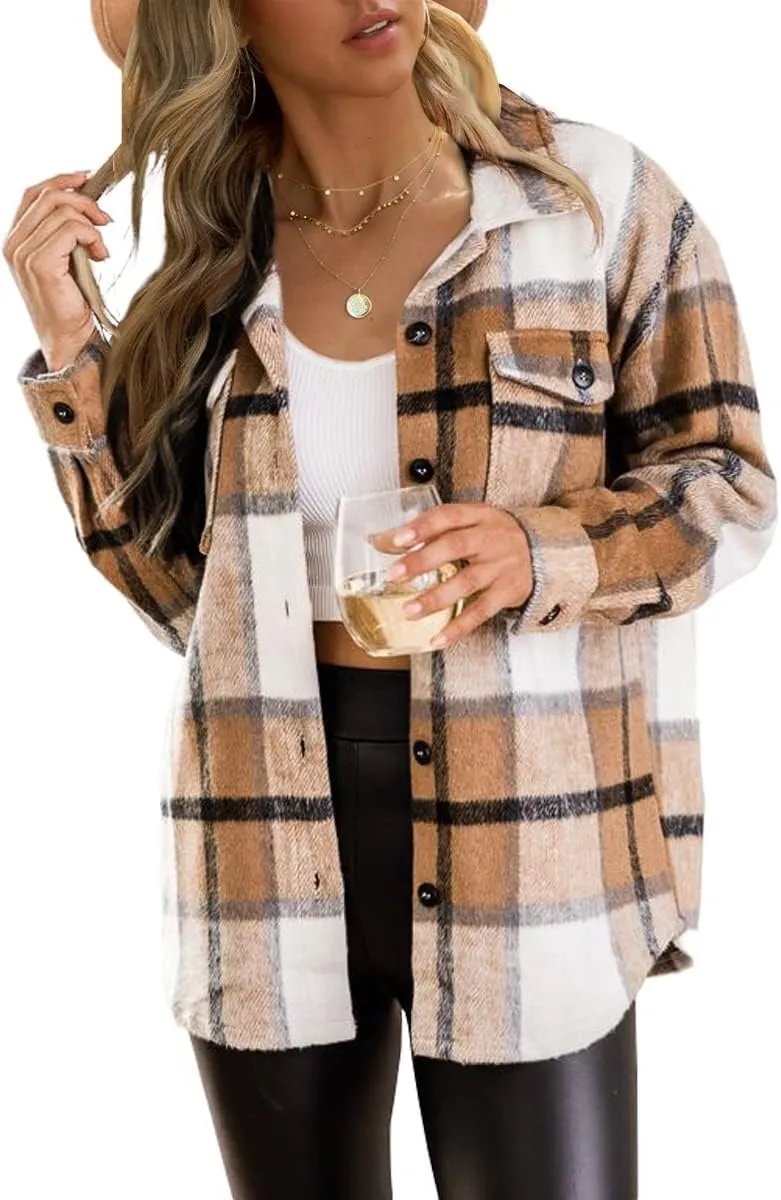 Zeagoo Women's Checked Shirt-Jacket (DE Only)