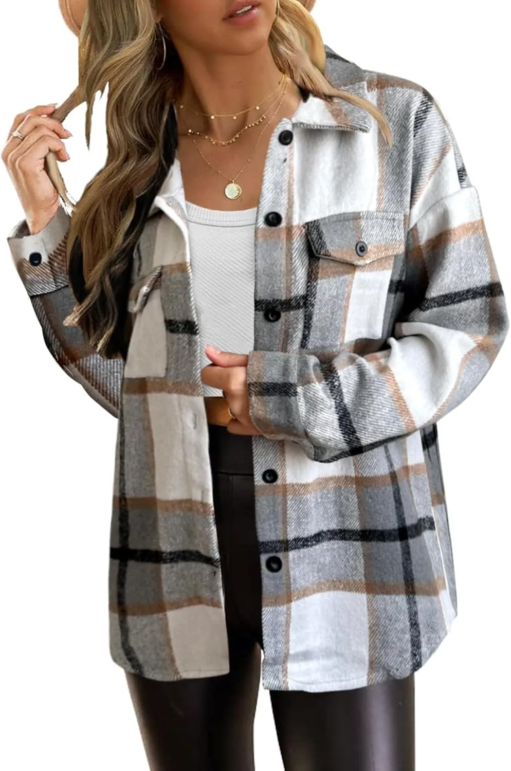 Zeagoo Women's Checked Shirt-Jacket (DE Only)