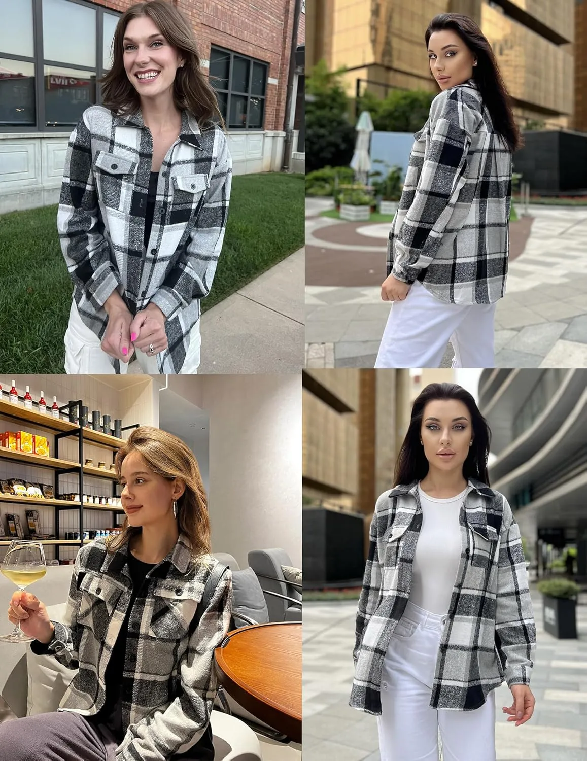 Zeagoo Women's Checked Shirt-Jacket (DE Only)