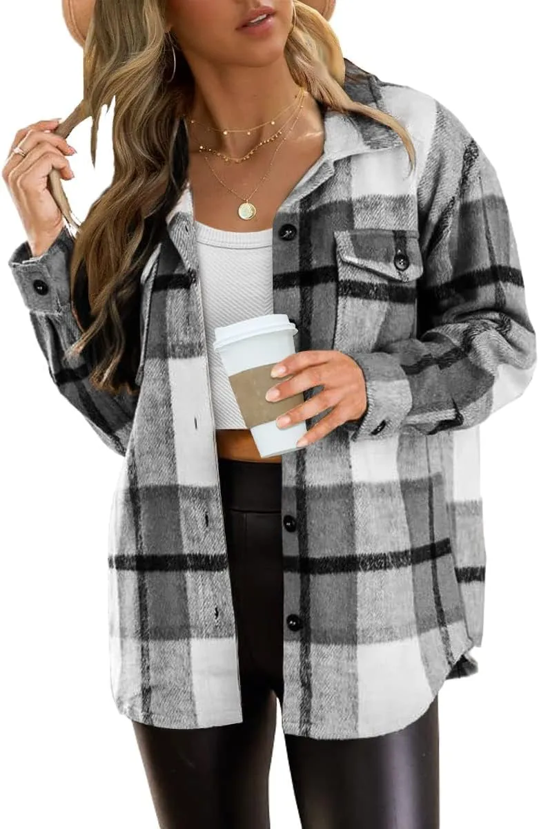 Zeagoo Women's Checked Shirt-Jacket (DE Only)