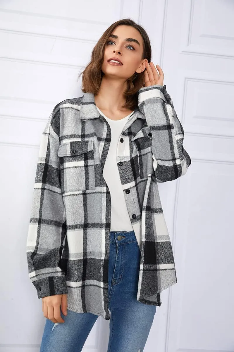 Zeagoo Women's Checked Shirt-Jacket (DE Only)