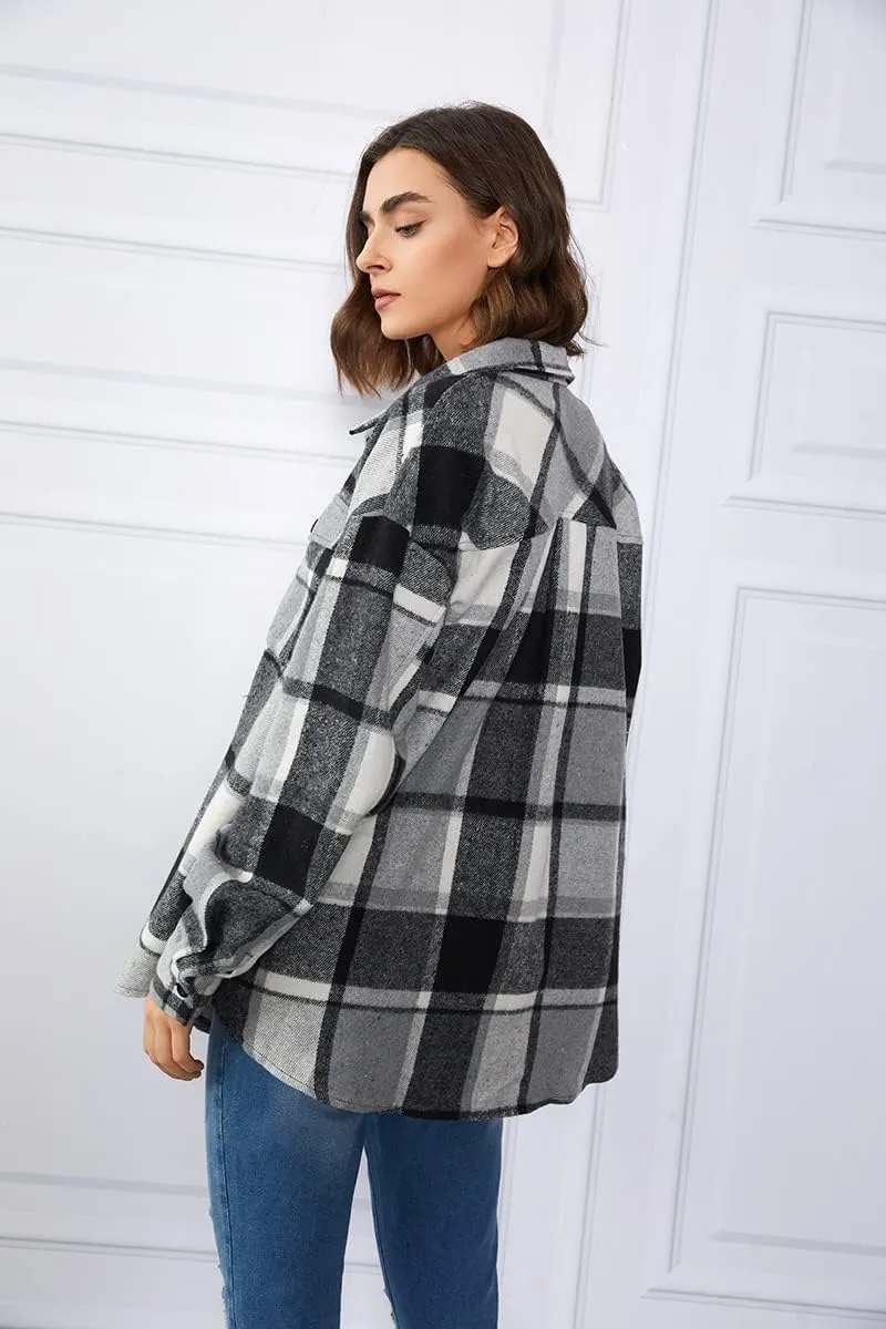 Zeagoo Women's Checked Shirt-Jacket (DE Only)