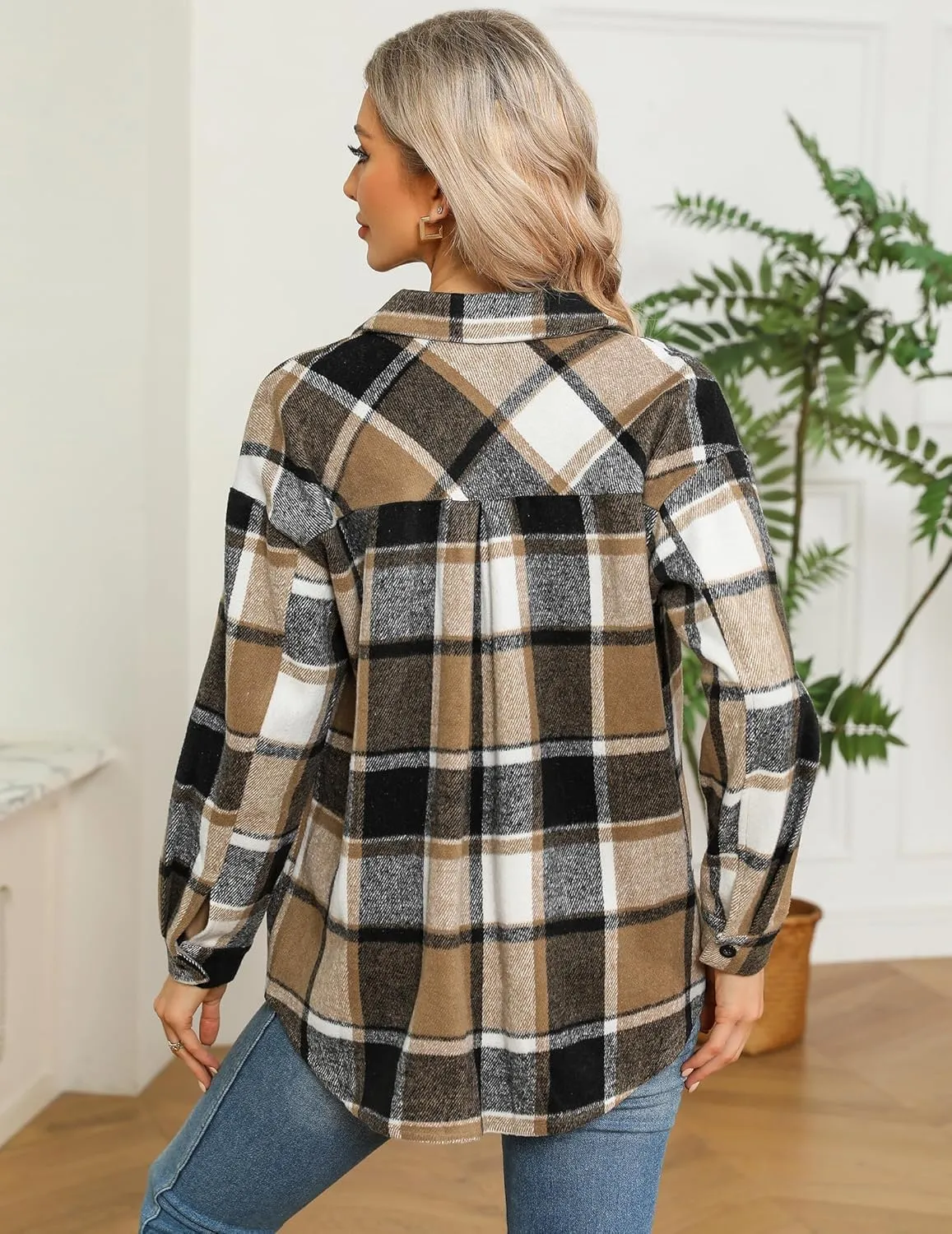 Zeagoo Women's Checked Shirt-Jacket (DE Only)